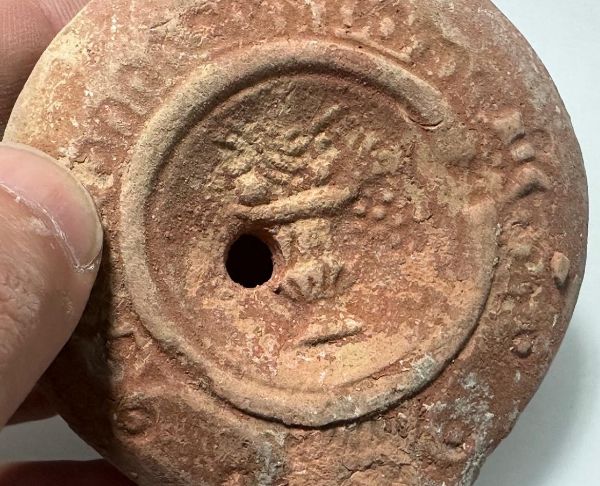 Picture of ANCIENT HOLY LAND. ROMAN TERRACOTTA OIL LAMP. . 1ST CENTURY A.D